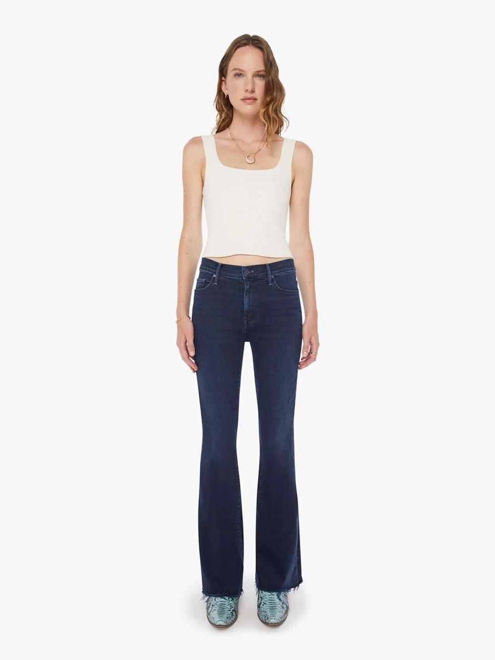MOTHER | Weekender Fray Dark Denim Jeans